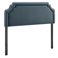 Modway Magnolia Stain-Resistant Performance Velvet Queen Size Headboard - Cadet Blue/Midnight-Stain-Resistant Performance Velvet Upholstery