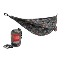 Grand Trunk Trunk Tech Double Hammock - Urban Camo-Stronger, lighter and more compact than any other 11' hammock