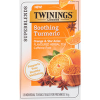 Twinings of London Superblends Soothing Turmeric Tea - 18 Pack-Herbal specialty tea