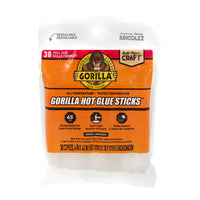 Gorilla Hot Glue Sticks - 4" - Full Size - 30 Pack-Weather Resistant: For indoor and outdoor use