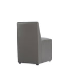 Manhattan Comfort Anna Square 18.9" Modern Faux Leather Upholstered Dining Chair - Pewter - Set of 2-Delivered to you Fully Assembled! No Assembly Required