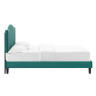 Modway Juniper Channel Tufted Performance Velvet Full Platform Bed - Teal-10