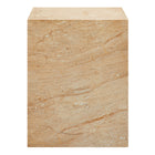 Modway Jordana Square Plinth Indoor/Outdoor Patio Concrete Side Table - Travertine-8