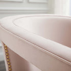 Modway Frolick Performance Velvet Armchair - Pink-Matte Gold Stainless Steel Base