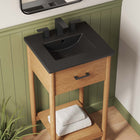 Modway Zaire 18" Bathroom Vanity - Natural/Black-Tapered Legs