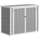 Outsunny 41 Cu. Ft. Outdoor Storage Shed-Neatly stores two 63.4 gallons of gardening tools and more
