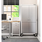 Seville Classics UltraHD Storage Cabinet - 36" L x 18" W x 72" H - Granite-Dimensions: 36" L x 18" W x 72" H
