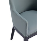 Manhattan Comfort Gansevoort 22.5" Modern Faux Leather Upholstered Dining Armchair - Pewter-10
