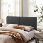 Modway Lindee Boucle Fabric Queen Headboard - Slate-Dense Foam Padding