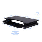 Rocelco DADRDM2 Deluxe Adjustable Sit & Stand Desk Riser, Dual Monitor Mount, Black-DADR riser holds a maximum capacity of 50 lb