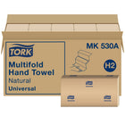 Tork Universal Multifold Hand Towel - 1-Ply - Natural - 250 Sheets/Pack - 16 Pack-Embossing enhances hand feel and maximizes absorbency