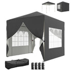 Outsunny 8.2 ft W x 8.2 ft L Pop Up Canopy Tent with Sidewalls - Instant Canopy-Features a pop-up design for tool-free setup in just 30 minutes