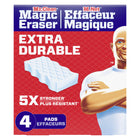 Mr. Clean Magic Eraser Extra Durable - Cleaning Pads with Durafoam - 4 Pack-This cleaning scrubber is tough on dirt, all around the house! Surface cleaner, wall cleaner, bathtub cleaner, oven door cleaner, erases marks on light switches, doors & much more!