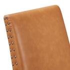 Modway Parcel Dining Faux Leather Side Chair - Tan-8