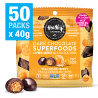 Healthy Crunch Goldenberry Dark Chocolate Fruit - 40 gr - 50 Pack-Dairy-free