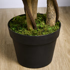 HOMCOM 35" Artificial Boxwood Triple Ball Topiary Tree - Green-Grass and cement soil are included, making it more stable and real 