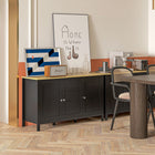 HOMCOM 47.2" L Sideboard Buffet Storage Cabinet - Black-Use it as a hallway cabinet, a sideboard, an accent cabinet and more