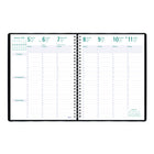 Blueline 2026 Timanager 13-Month 7-Day Weekly/Monthly Planner - 11" x 8-1/2" - Black - English-Twin-wire binding with black soft Castillan vinyl jacket