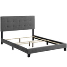 Modway Amira Performance Velvet Full Bed - Grey-Bed Frame With Headboard
