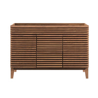 Modway Render 48" Double Sink Compatible Bathroom Vanity Cabinet - Walnut-Mid-Century Modern Vanity