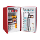 Magic Chef 3.2 cu. ft. Retro Mini Refrigerator without Freezer - Red-Levelling legs help stabilize the mini fridge on uneven surfaces