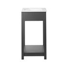 Modway Altura 24" Bathroom Vanity - Grey/White-Non-Marking Foot Caps