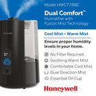 HoneyWell Dual Comfort Cool Mist + Warm Steam Humidifier-Dual-direction mist outlet: Direct mist in two directions 