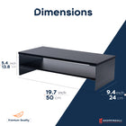 ShoppingAll 2-Tiers Wooden Monitor Stand Riser with Storage Organizer - Black-Spacious 2-Tier Storage: Measuring at 50x24x13.8cm (approximately 19.7x9.4x5.4 inches), this monitor riser offers ample space on two levels, ensuring all your essentials, from keyboards to stationery, are easily accessible yet out of the way.