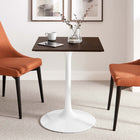 Modway Lippa 24" Square Dining Table - White Cherry Walnut-Beveled Edges