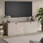 Hudson&Canal Fitzroy TV Stand for TV's up to 78" - Alder White-Features easy assembly