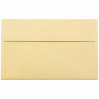 JAM Paper A10 Parchment Invitation Envelopes - 6" x 9.5" - Antique Gold Recycled - 50 Pack -Colour: Antique Gold, Envelopes feature a marbled parchment finish for an elegant touch