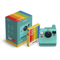 Polaroid Now Gen 3 Instant Camera + Color Film Bundle (8 photos) - Teal-Iconic Polaroid design