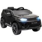Qaba 12V Land Rover Licensed Kids Electric RC Car - Black-Licensed 12V Land Rover Discovery Sport enhances realistic play 