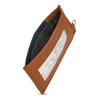 Champs Denim Leather Slim Cardholder - Tan/Blue-3 Credit card slots