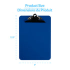 Davis Group Spring Clipboards - Letter Size - 9" W x 12" H - Blue - 6 Pack-Spring Clip