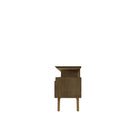 Manhattan Comfort Yonkers 70.86" Mid-Century Modern TV Stand - Rustic Brown-Fashionable Framed Base Splayed Legs made from Solid Wood for Extra Durability