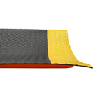 Edgewood Foam Fusion Diamond Plate Surface Laminated Anti-Fatigue Mat - 2' W x 3' L x 5/8" D - Black/Yellow-Perfect for workstations, work benches, warehouses, assembly lines, marchine operating