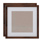 Decent Living Solid Wooden Picture Frame - 16" x 16" - Walnut Colour - 2 Pack-Material: 100% Natural Solid Wood (Okan / Teak)