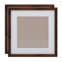 Decent Living Solid Wooden Picture Frame - 16" x 16" - Walnut Colour - 2 Pack-Material: 100% Natural Solid Wood (Okan / Teak)