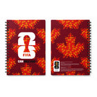FIFA WORLD CUP 2026 Hardcover Spiral Notebook - A5 - 148 mm x 216 mm - single color print - 24 Pack-Hardcover spiral notebook