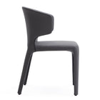 Manhattan Comfort Conrad 20.47" Mid-Century Modern Faux Leather Upholstered Dining Chairs - Grey - Set of 2-Seat Height: 17.3"