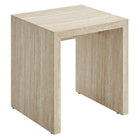 Modway Mirella Faux Travertine Side Table - Travertine-Particle Board & MDF
