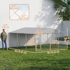 PawHut Covered Dog Kennel for Small/Medium Dogs - 13.1' x 13.1' x 6.6' -Tall height prevents dogs from jumping over
