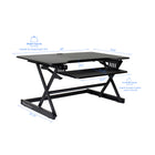 Rocelco 40" Deluxe Adjustable Sit/Stand Keyboard Desk Riser with Anti Fatigue Mat - Black-DADR40 supports 40 pounds