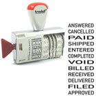 Trodat 1117 Phrase Dater Stamp - 4 mm - English-Manufacturer’s limited lifetime warranty (details with product)