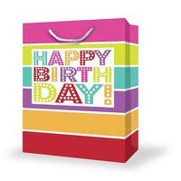 Millbrook Studios Birthday Gift Bags - Extra-Jumbo - Hbd - 12 Pack (47932)-22" x 8" x 16"