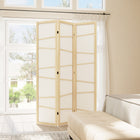 HOMCOM 3 Panel Freestanding Room Divider - Natural Wood-The lightweight fabric panel adds a stylish touch with its translucent design
