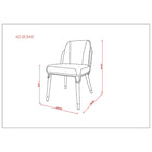 Manhattan Comfort Estelle 20.08" Modern Faux Leather Upholstered Dining Chair - Pebble and Black-Upholstered in Faux Leather with High Density Foam Filled Padding