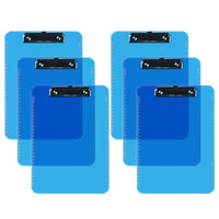 Davis Group Transparent Clipboards - Letter Size - 9" W x 12" H - Blue - 6 Pack-Clipboards are made of tough, durable injection molded plastic and feature smooth edges