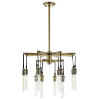 Modway Resolve Ceiling Light Pendant Chandelier - Antique Brass-Industrial Pendant Chandelier